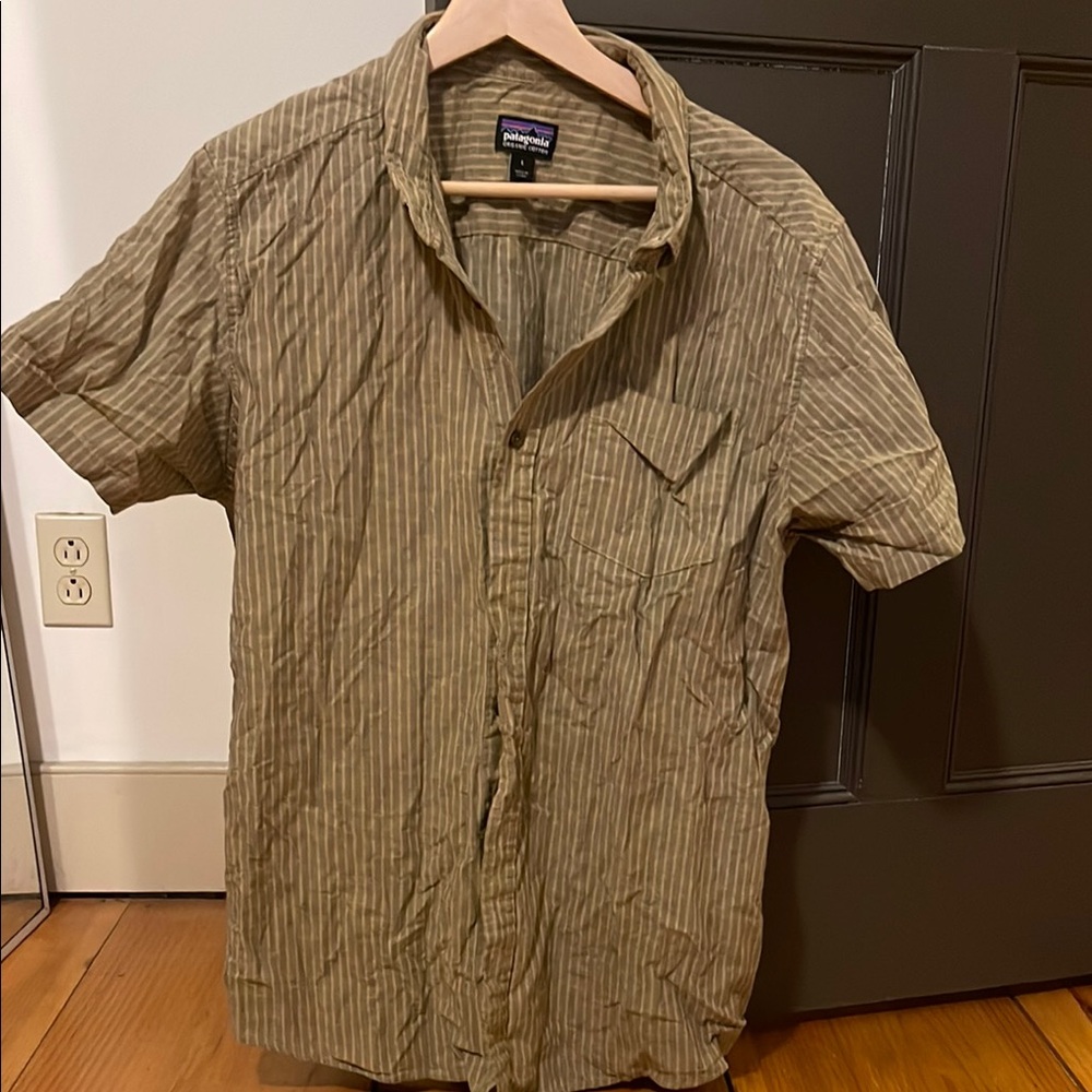 Patagonia Go To Men's Green Striped Shirt